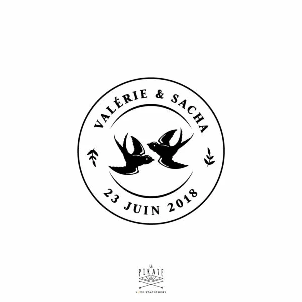Tampon Mariage Hirondelles Oiseaux vintage Saldi Straordinari Offerte Speciali Disponibili Adesso