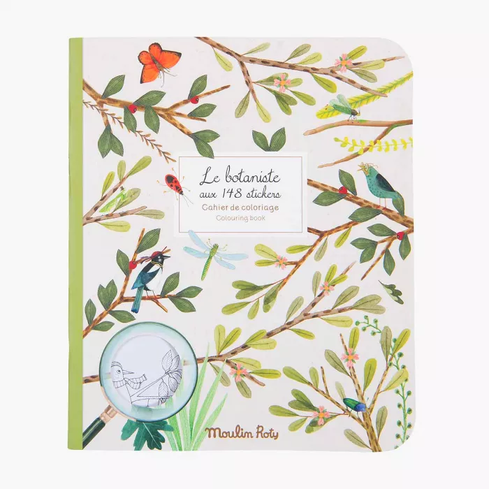 CAHIER COLORIAGE AUTOCOLLANTS BOTANISTE Boutique Maman Bébé Produits Essentiels Quotidien