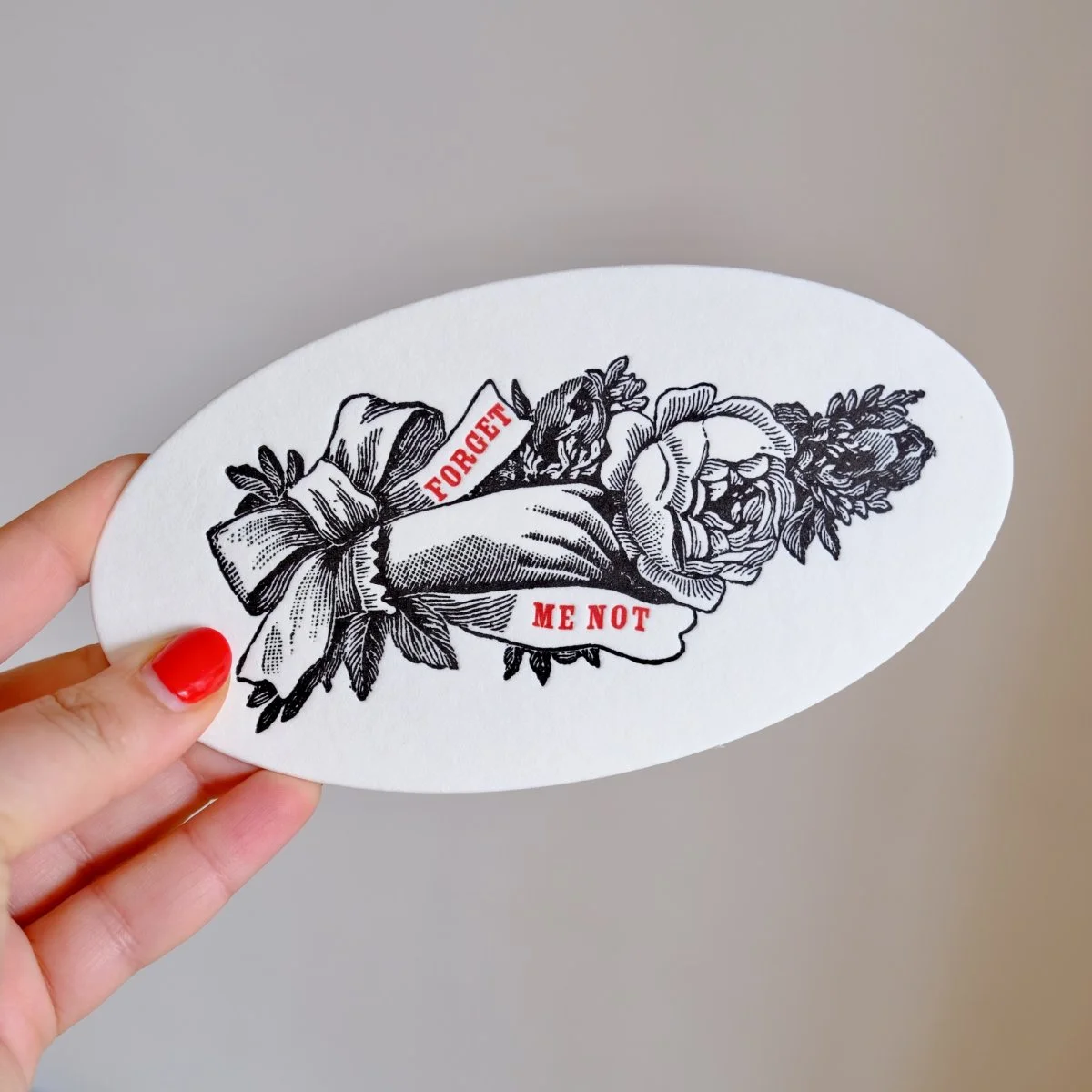 Carte Letterpress – Forget Me Not - Organisation Rangez de la maison avec des solutions de rangement