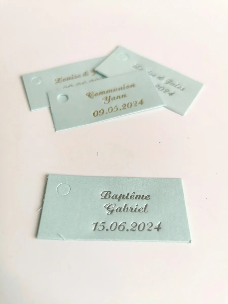 Etiquette dragées – Rectangle Bleu Ciel – Personalisée - ​Boulangerie-Pâtisserie | Pain au Levain & Viennoiseries​ - {'count': 1, 'name': 'Fleurs'}