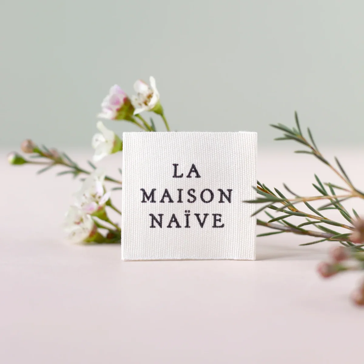 Étiquette Carrée Coton Tissé Maison Naïve Organisation maison solutions rangement