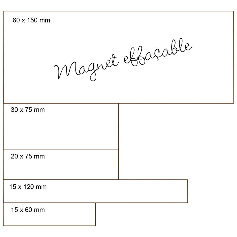 Etiquettes magnétiques format effaçables – 20 x 75 mm – planche de 12 - Saldi Straordinari – Offerte Speciali Disponibili Adesso