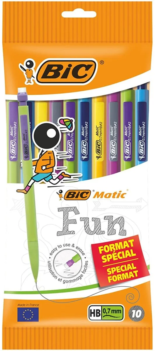 Criterium Crayon mécanique Matic Fun(10 unités couleurs assorties BIC Organisation maison solutions rangement