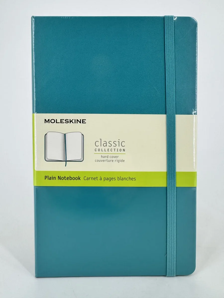 Moleskine Classic Collection Plain Notebook – Hard Cover – couverture rigide – carnet vert mm turquoise à pages blanches – 240 pages - Saldi Straordinari – Offerte Speciali Disponibili Adesso