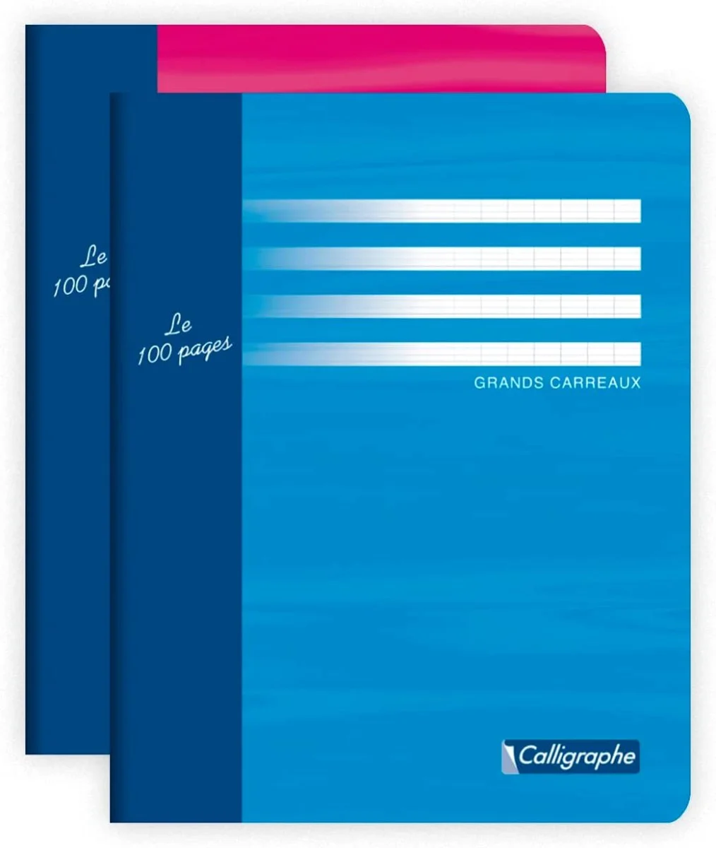Cahier essai pages grands carreaux Couverture carte offset Couleur aléatoire Calligraphe 5422C Organisation maison solutions rangement