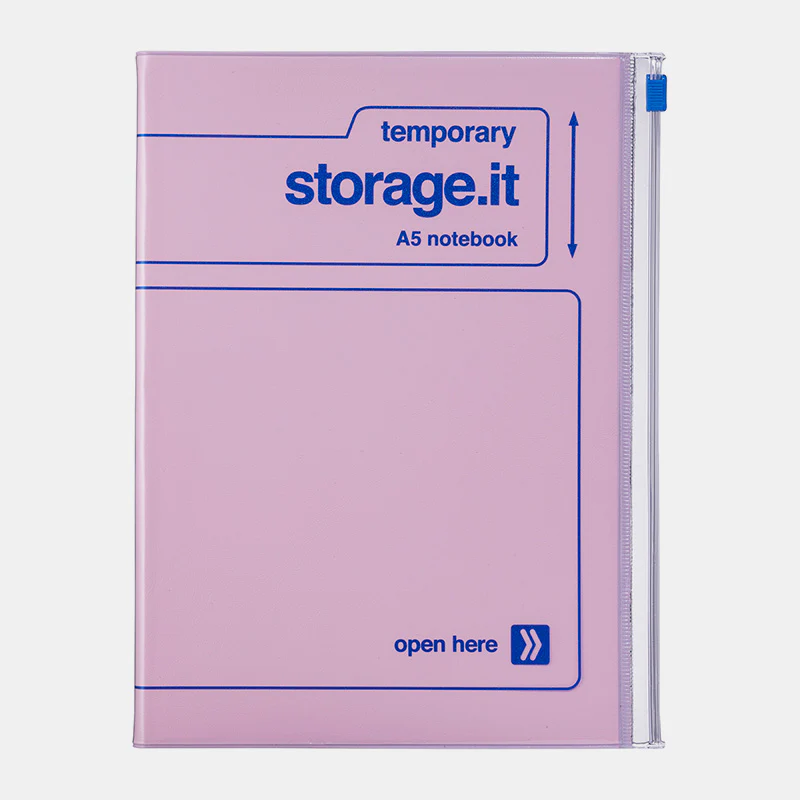 Cahier A5 Milk Pink – Pochette Zippée - Organisation de la maison avec des solutions de rangement - {'count': 1, 'name': 'transparent'}