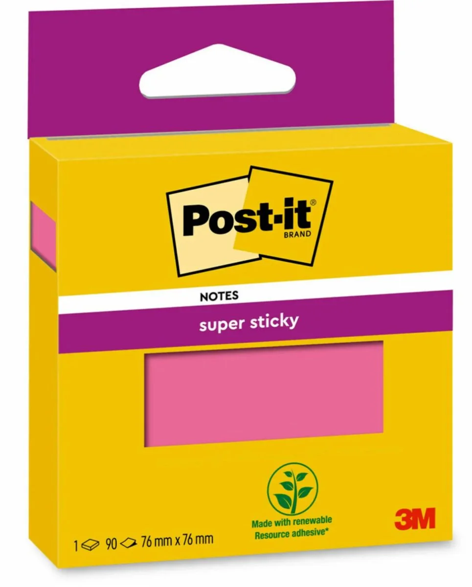 Post-it 90 feuilles 76mm*76mm – 3M - Organisation de la maison avec des solutions de rangement - {'count': 1, 'name': 'Réunions'}