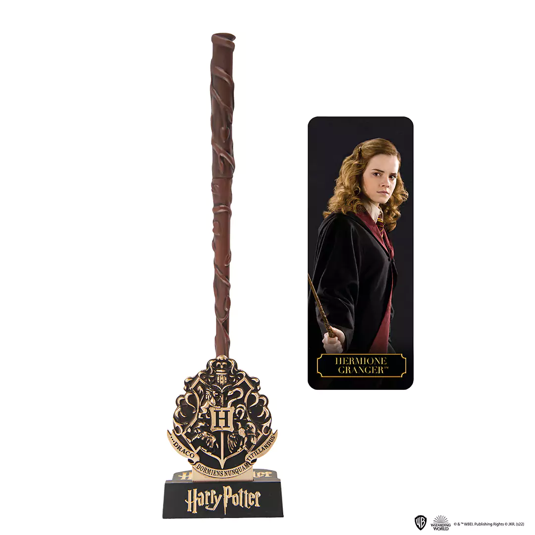 Stylo baguette avec support et marque-pages Hermione Granger - E-shop mondial – Produits durables, modernes et accessibles partout Stylo baguette et marque-page Voldemort