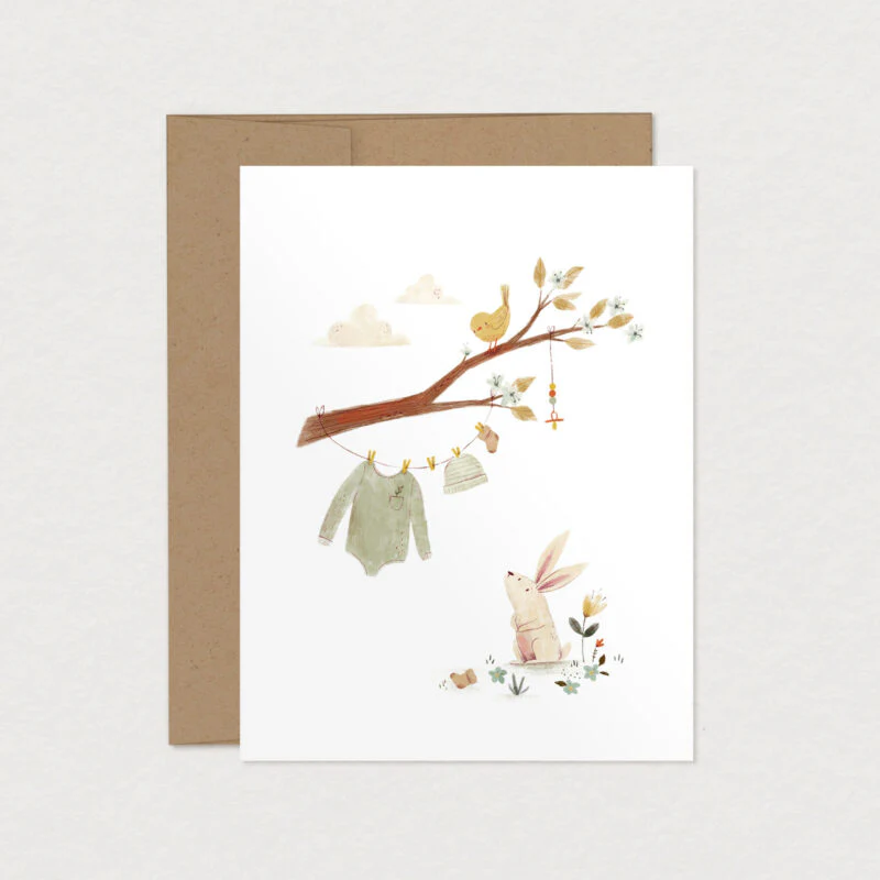 Mimosa Design - Carte de Souhaits - Douce Attente||Mimosa Design - Wish Card - Sweet Wait - Boutique Bébé en Ligne : Soins, Jouets et Articles voeux Maison