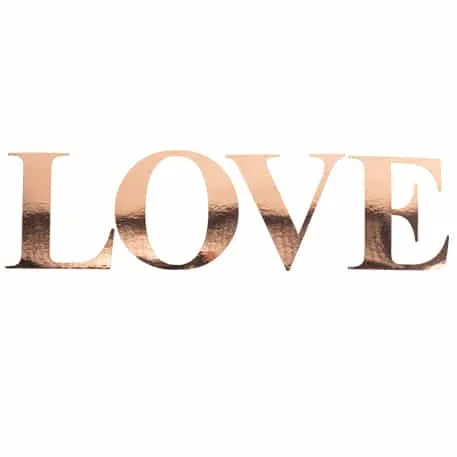Stickers « LOVE » Rose Gold - ​Boulangerie-Pâtisserie | Pain au brioché Levain & Viennoiseries