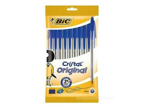 Stylo cristal paquet de Support 10 Bleu – Bic - Organisation de la maison avec des solutions de rangement