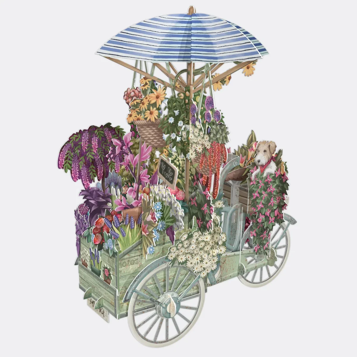 Carte Pop Up Vélo Marchand Fleurs Organisation maison solutions rangement