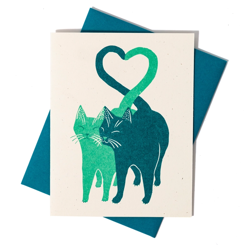 Carte Voeux Love Cats - Organisation de la maison avec des Trier solutions de rangement