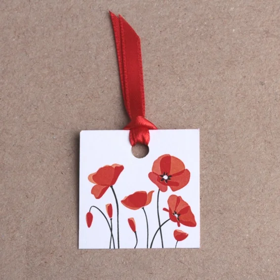 Étiquette Coquelicot carrée – Lot de 4 - Offre limitée dans le temps ⏳ Ne tardez pas à maintenance commander !