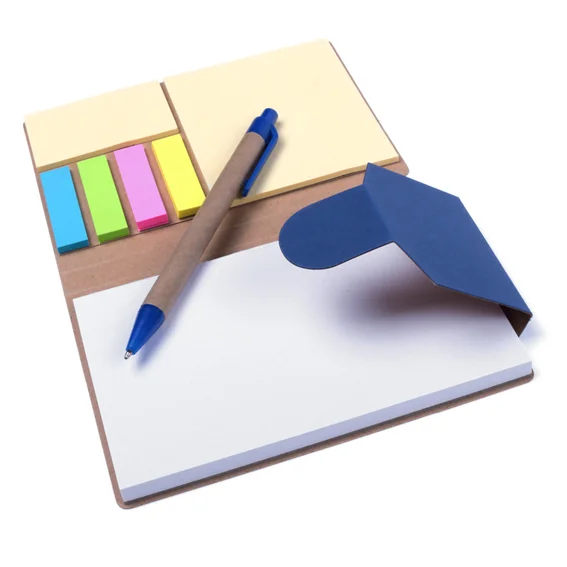 Coffret Bloc notes publicitaire feuillets repostionnables stylo carton Rouges Harmonieux Occasion