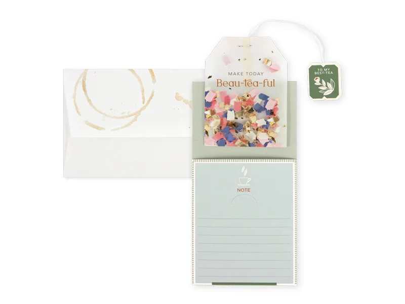 Mini Carte Pop Up Sachet Thé Organisation maison solutions rangement