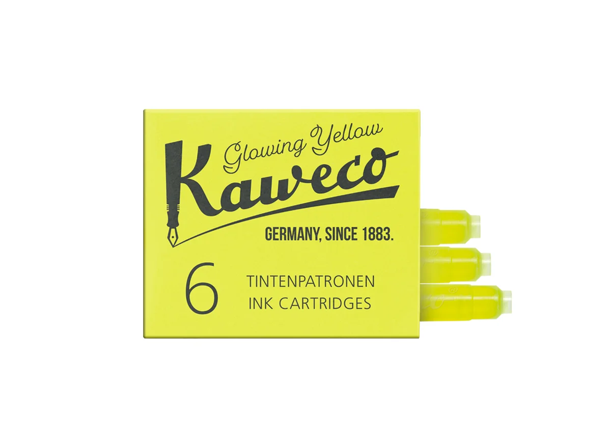 Cartouches Encre Kaweco Glowing Yellow - Organisation de la maison avec des solutions de rangement Porte-encre avec couvercle – Récipient à cartouche, plateau de rangement à  | bouchon à vis, bac d'encre résistant aux fuites, accessoire de dessin ...